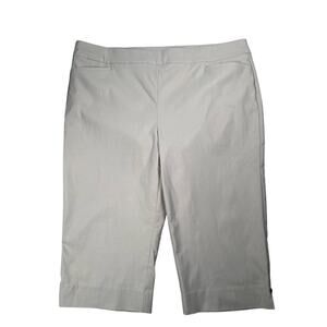 Chicos Capri Pants Womens 3.5 (US 18) Khaki Stretch Slimming Panel